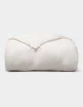 The Cozy Earth Down Alternative Comforter is neatly folded and fluffy, displayed against a plain light gray background. |Filling:Standard