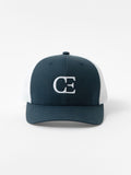 Navy and white cap with a CE logo on a light gray background |Color:Navy/White