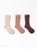 Cozy Earth Plush Lounge Calf Sock 3-Pack in Dusty Rose, Rouge, and Burgundy |Color:Burgundy/Rouge/Dusty Rose