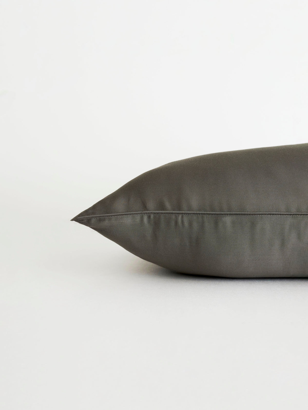 Charcoal travel pillowcase with white background |Color:Charcoal