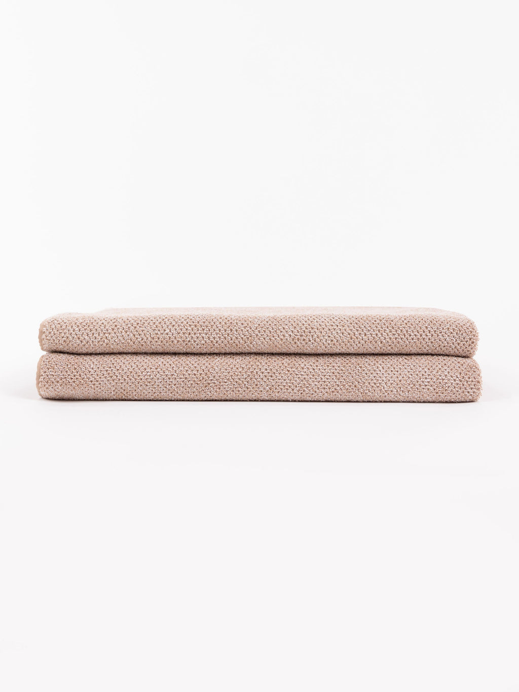 A pair of folded Nantucket Bath Sheets |Color:Heathered Clay