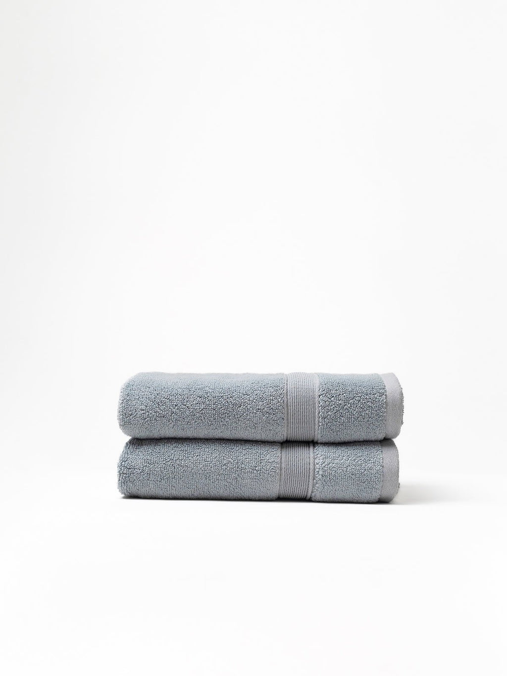 Harbor mist hand towels folded with white background |Color:Harbor Mist