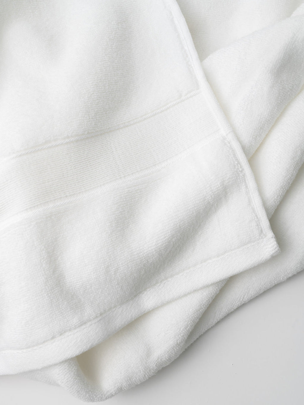 Close up of white luxe towel |Color:White