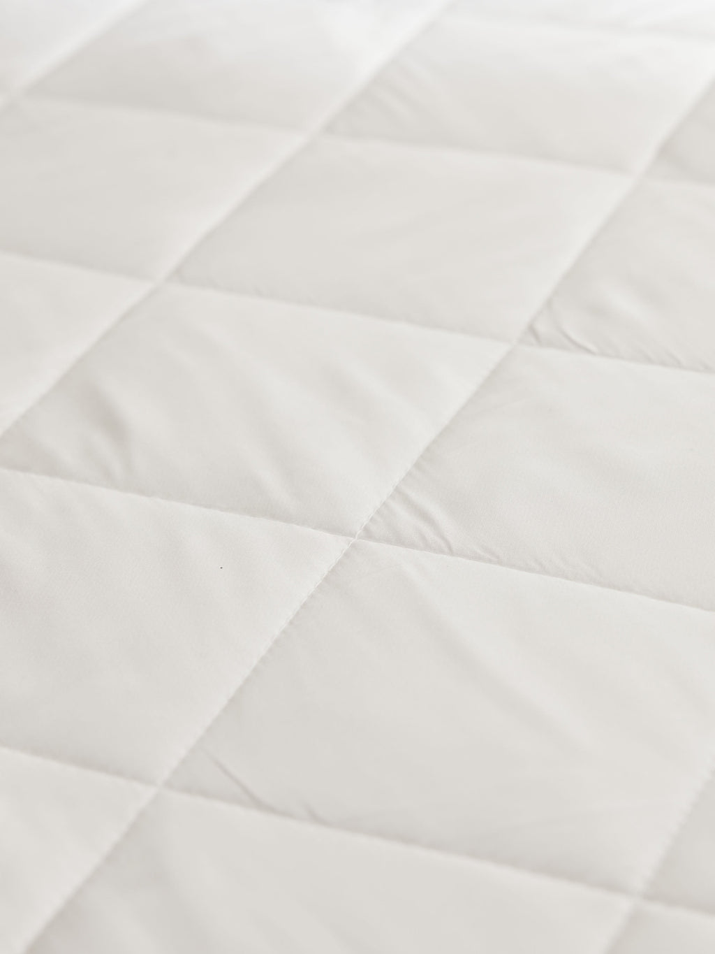 Bamboo Mattress Pad very close up to show square stitching