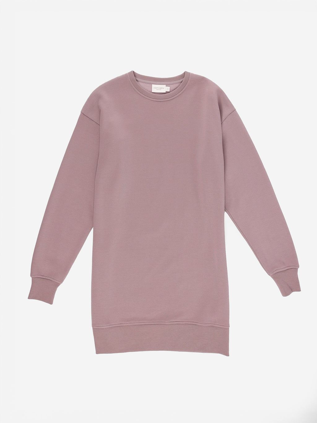 Dusty Orchid CityScape Crewneck Dress with white background |Color:Dusty Orchid