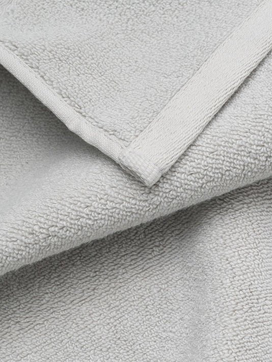Close up of light grey luxe towel |Color:Light Grey