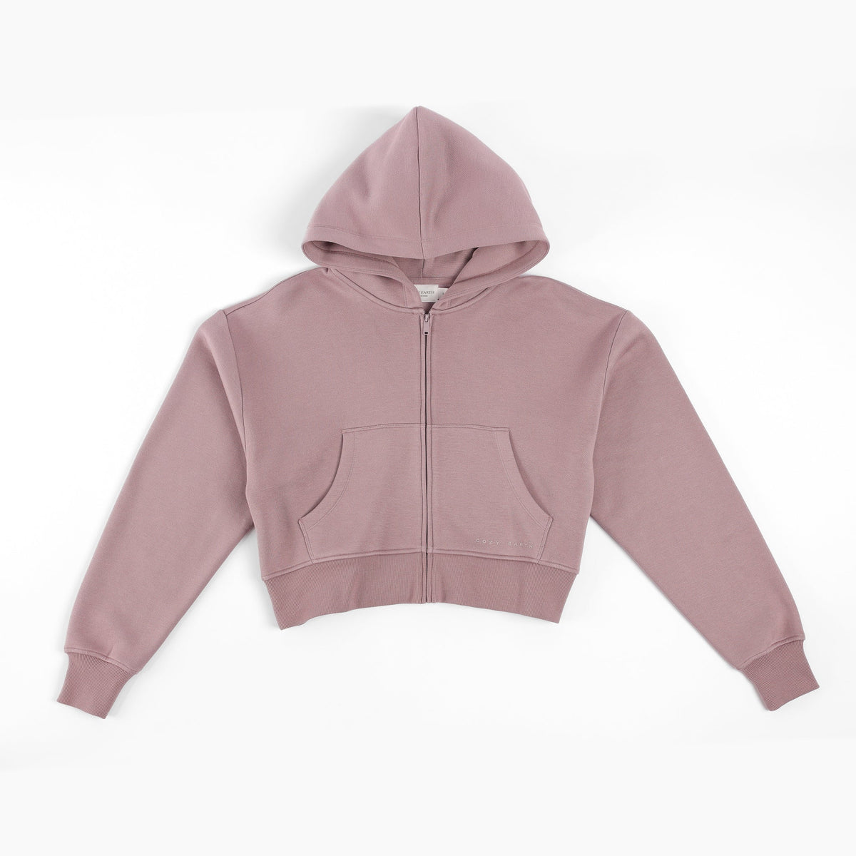 Dusty Orchid CityScape Cropped Full Zip with white background |Color: Dusty Orchid