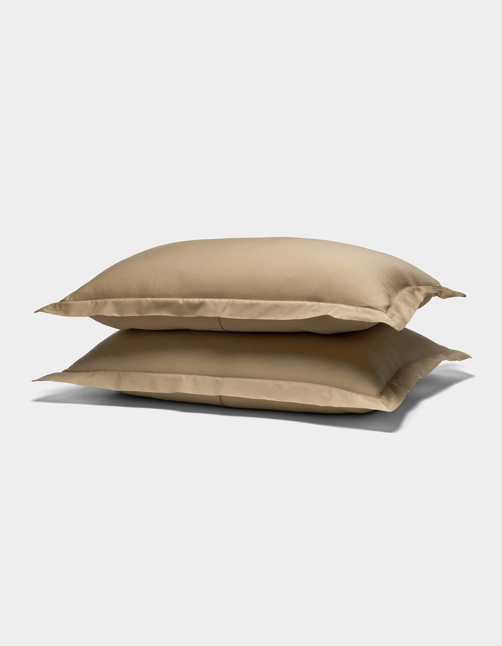 The Cozy Earth Soft-Wash Cotton Duvet Set is displayed stacked against a plain white background.|Color:Sandalwood