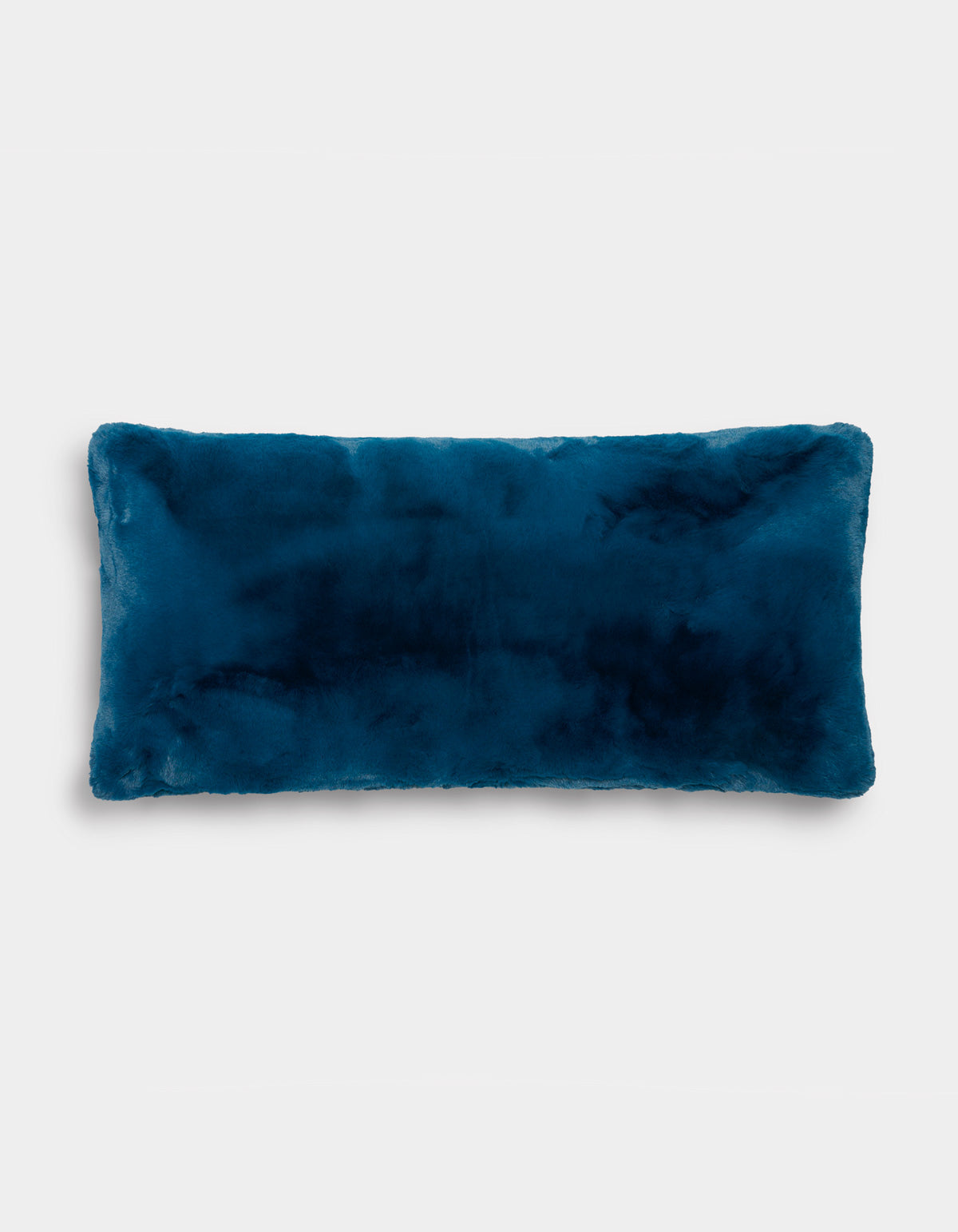 The Cozy Earth Superplush Cuddle Pillow, featuring a soft, velvety dark blue cover, is displayed against a plain light background.|Color:Deep Water |Size:14" x 30"