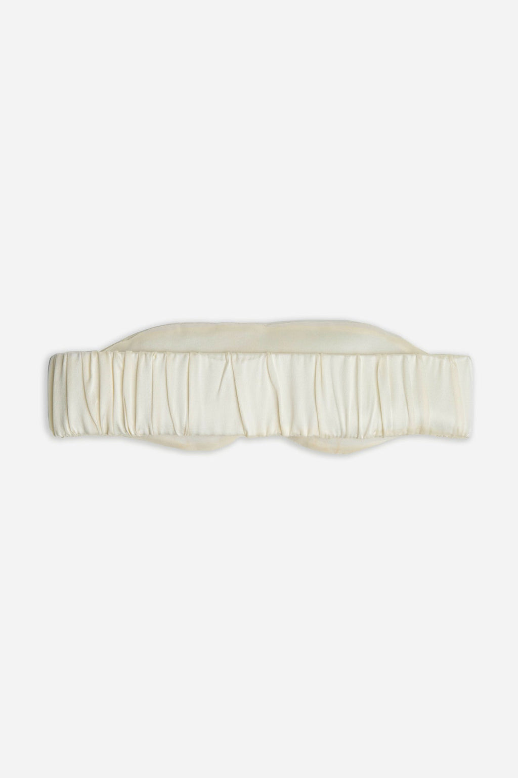 Cream Silk sleep mask on a white background |Color:Champagne