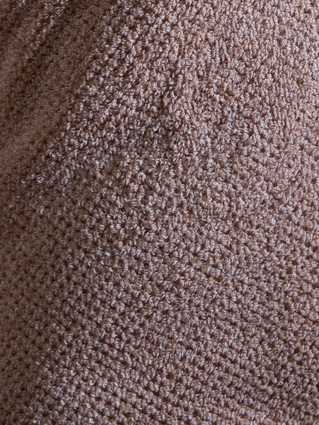 A closeup of the texture of the Nantucket Bath Towel. |Color:Heathered Clay